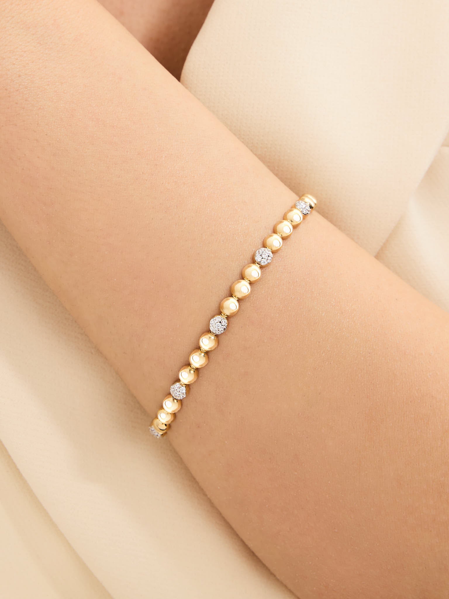 5.73 Gr. Cerys Half Marble Altın Bileklik