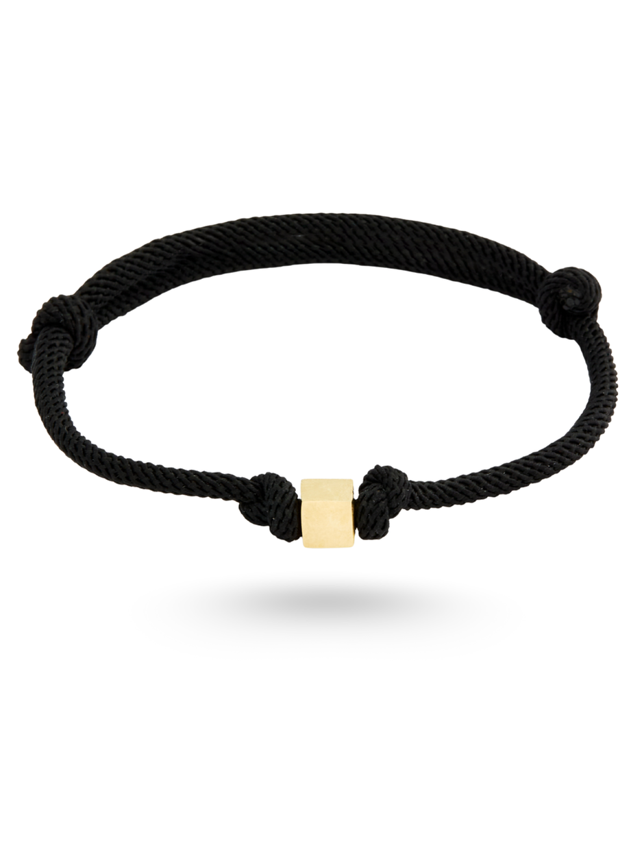 0.35 Gr.Black Line Altın İp Bileklik