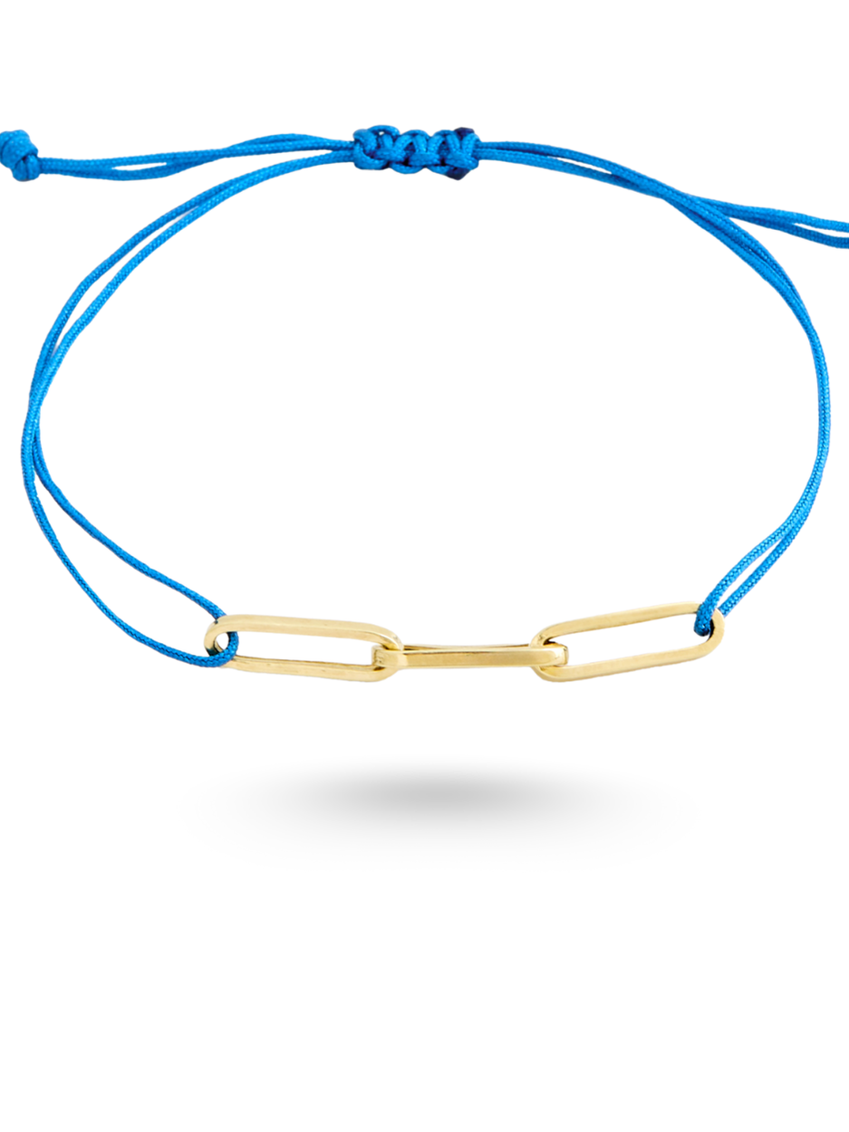 0.33 Gr. Cleix Blue Altın İp Bileklik