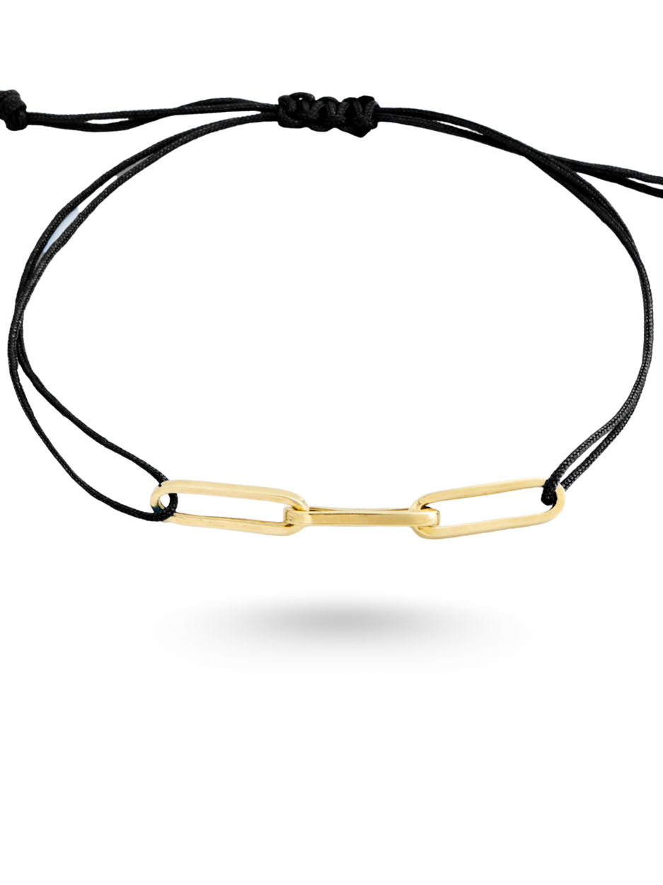 0.33 Gr. Cleix Black Altın İp Bileklik