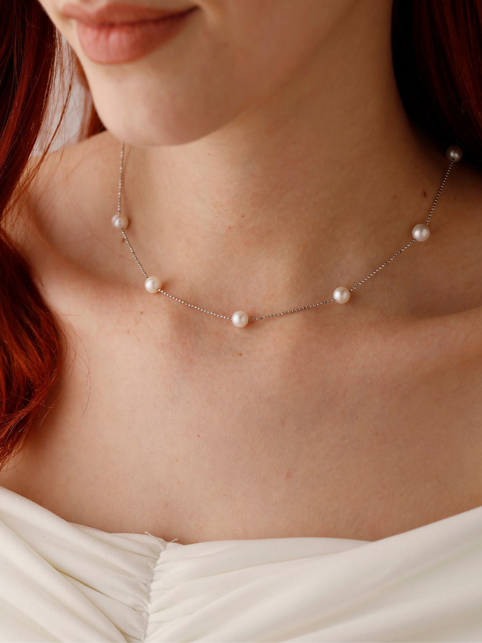 3.95 Gr. Bride Altın İnci Kolye