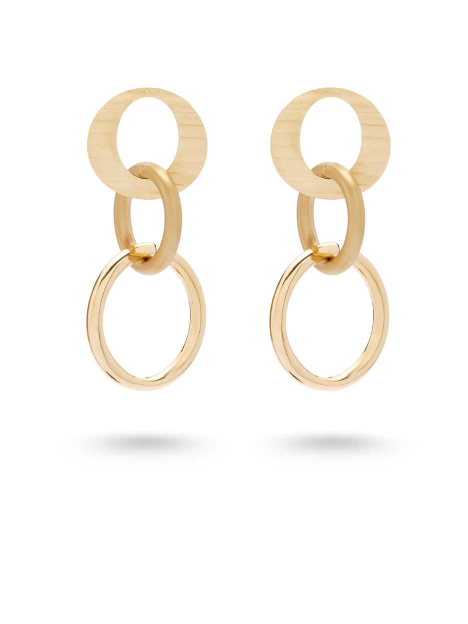 6.16 Gr. Tinatin Altın Drop Küpe