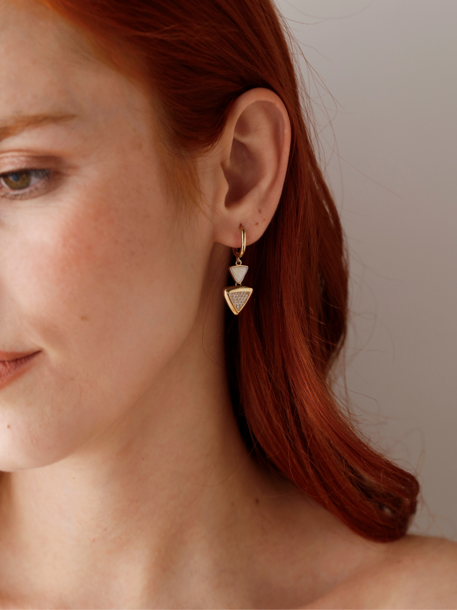 4.27 Gr. Bride Altın Drop Küpe