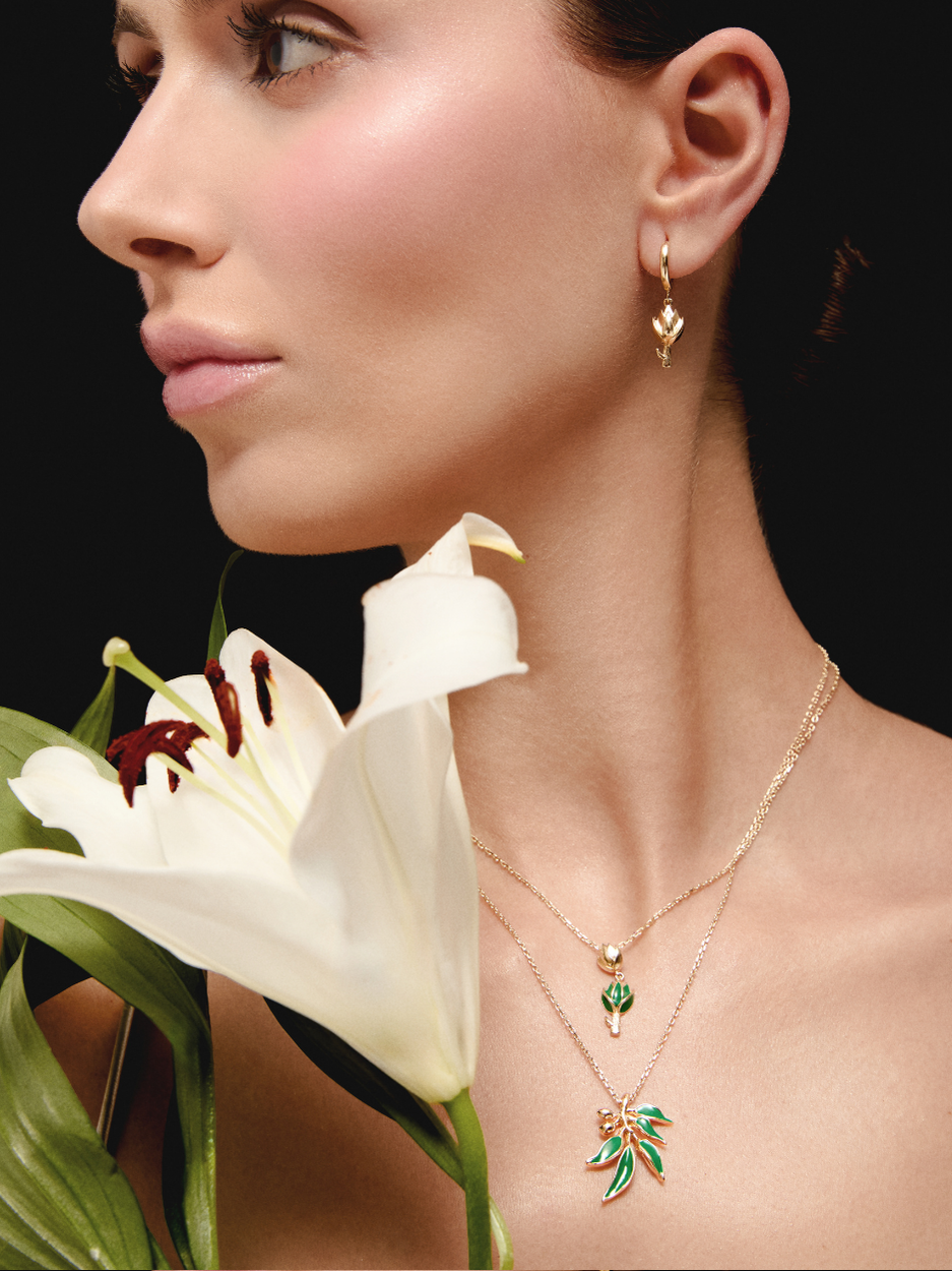 4.24 Gr. Enginar Çiçeği Altın Kolye