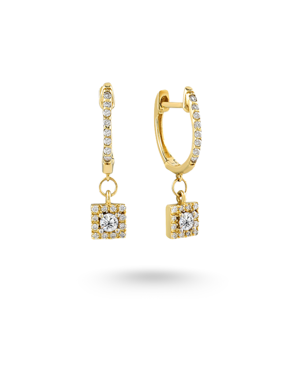 0.24 Karat Tera Diamond Pırlanta Drop Küpe