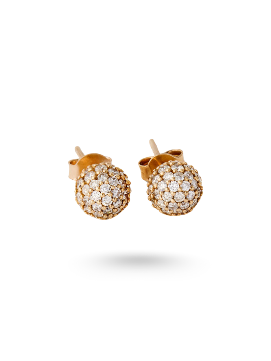 1.20 Karat Marble Pırlanta Stud Küpe