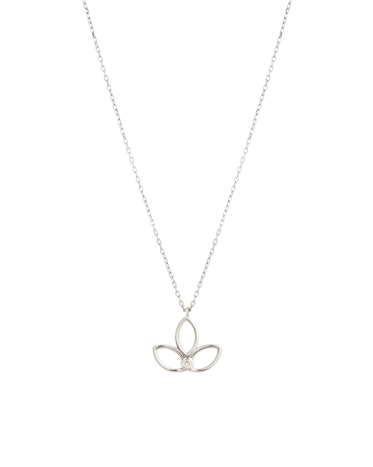 0.03 Ct. Pırlanta Lotus Kolye