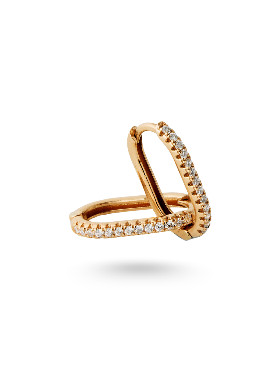 0.18 Karat Coriel Pırlanta Huggie Küpe