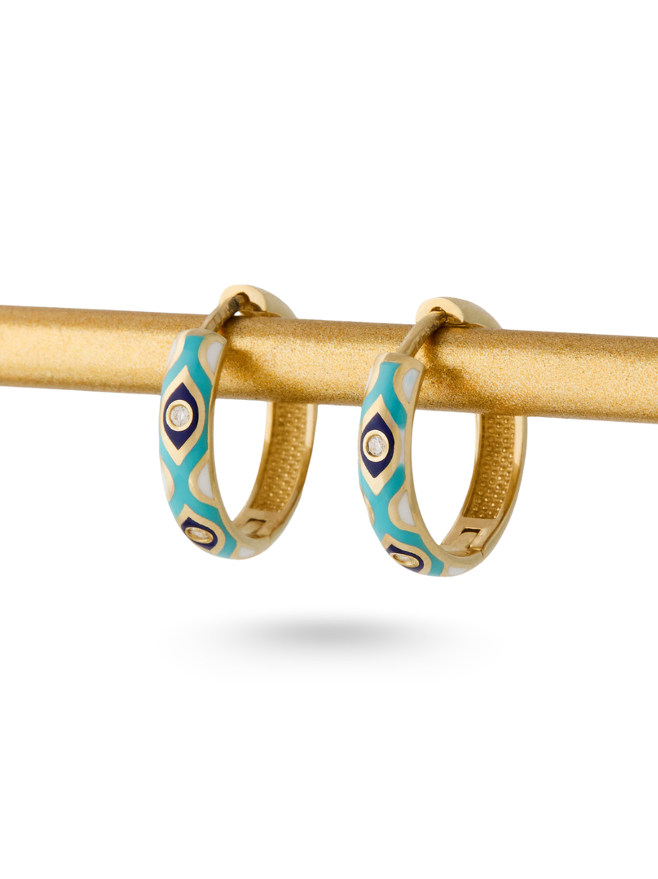 2.94 Gr. Nile Lumora Altın Hoop Küpe