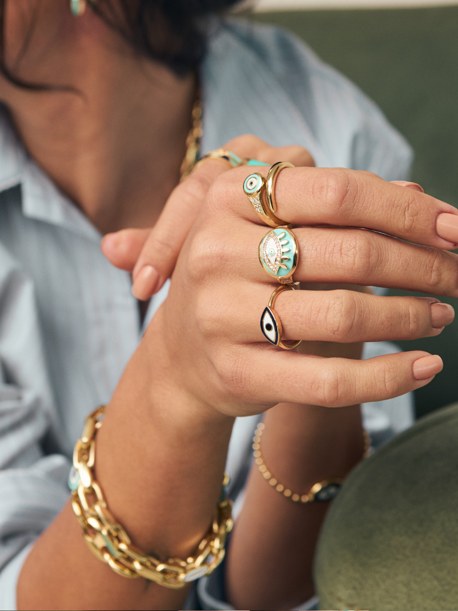 5.16 Gr. Nefertari Eye Altın Yüzük