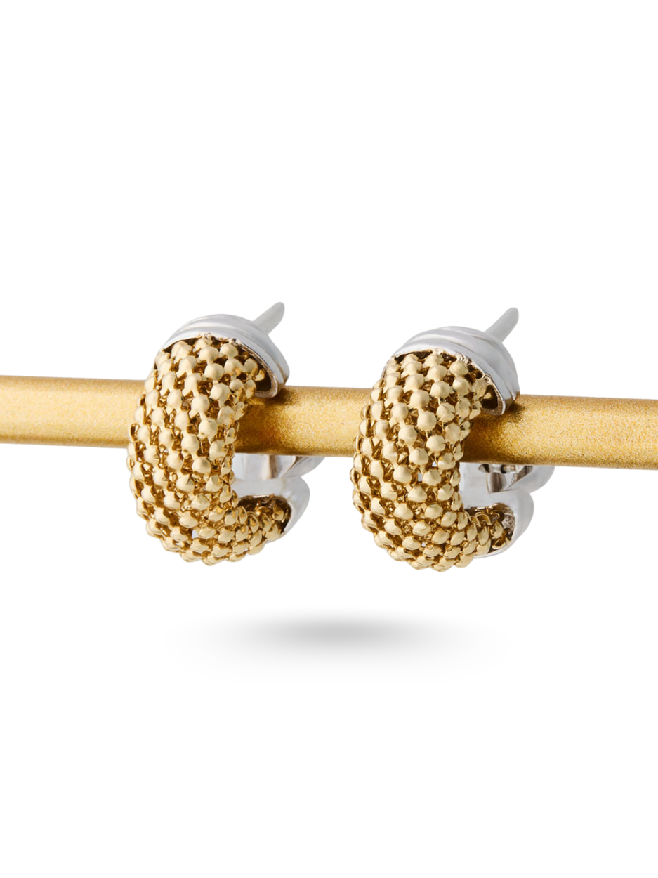 7.78 Gr. Hasır Altın Huggie Küpe