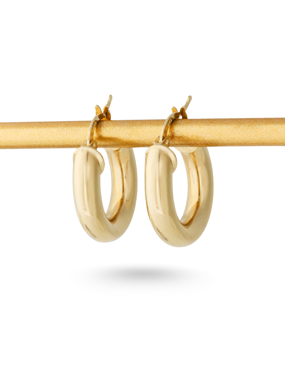 3.23 Gr. Solenne Altın Hoop Küpe