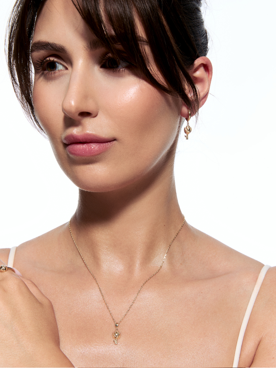 4.21 Gr. Enginar Çiçeği Altın Kolye