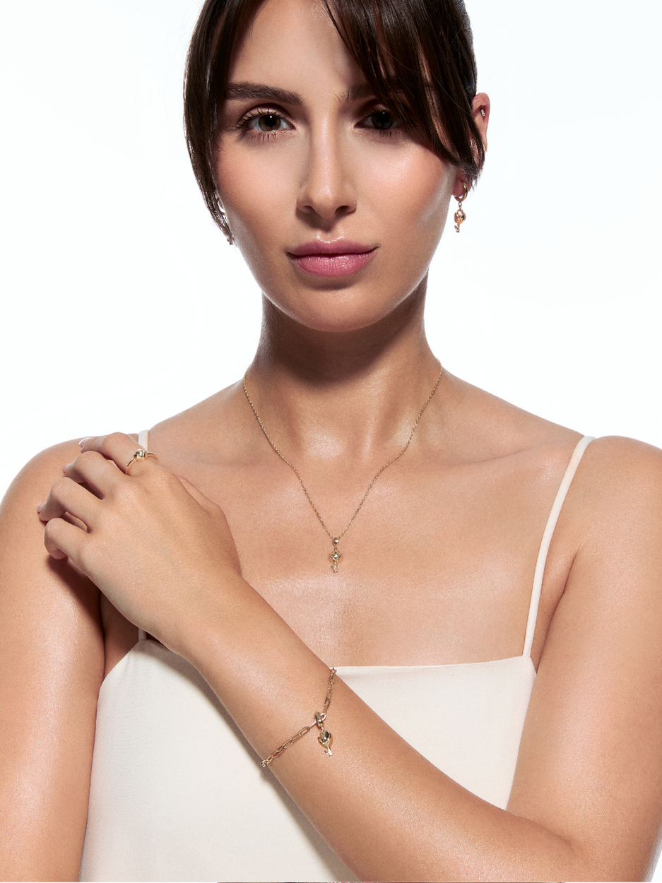 4.21 Gr. Enginar Çiçeği Altın Kolye