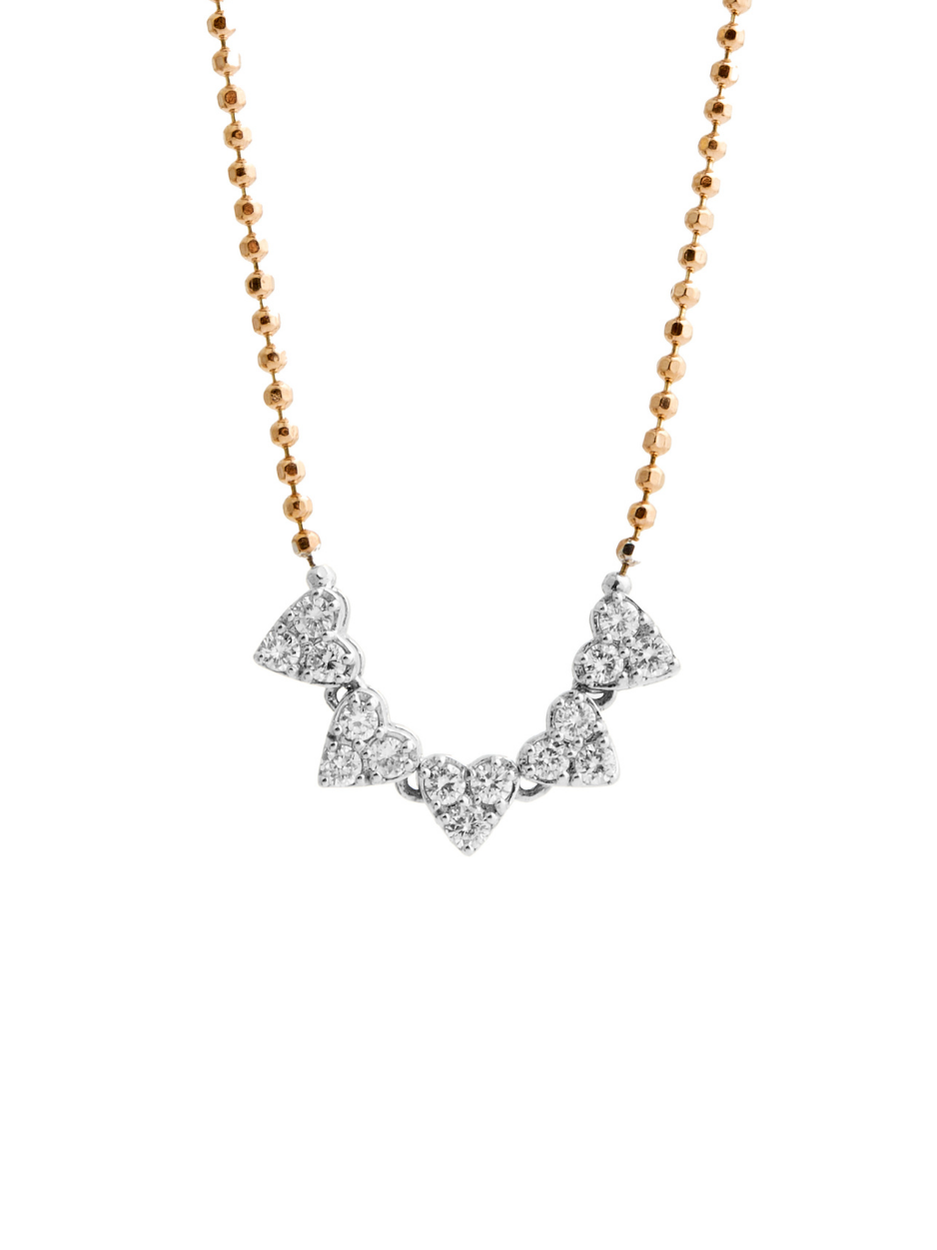 0.26 Karat Fallen Hearts Pırlanta Kolye