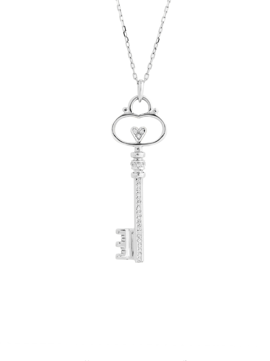 0.25 Karat Heart's Key Pırlanta Kolye
