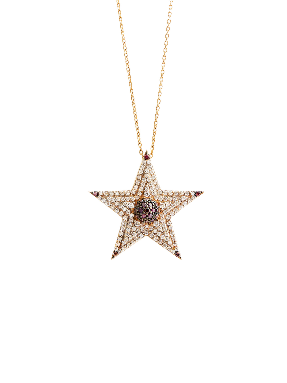 0.87 Karat Sapphistar Pırlanta Kolye