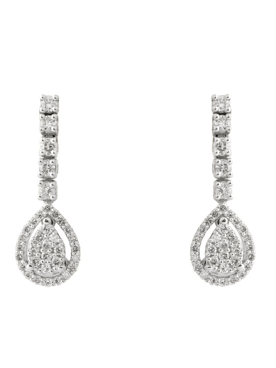 0.40 Karat The Pear Pırlanta Drop Küpe