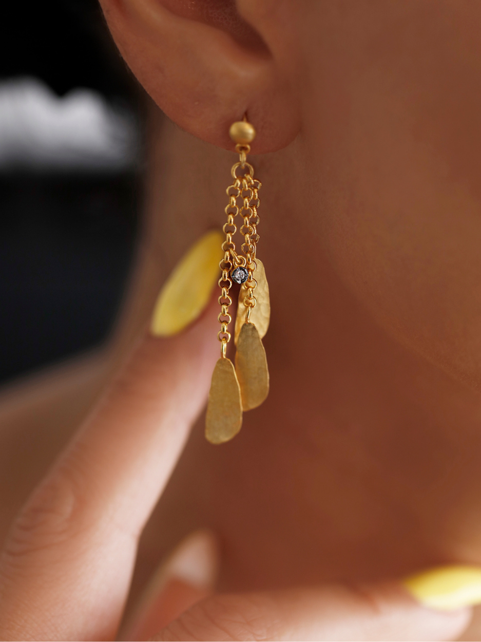 4.97 Gr. Sarks Altın Drop Küpe