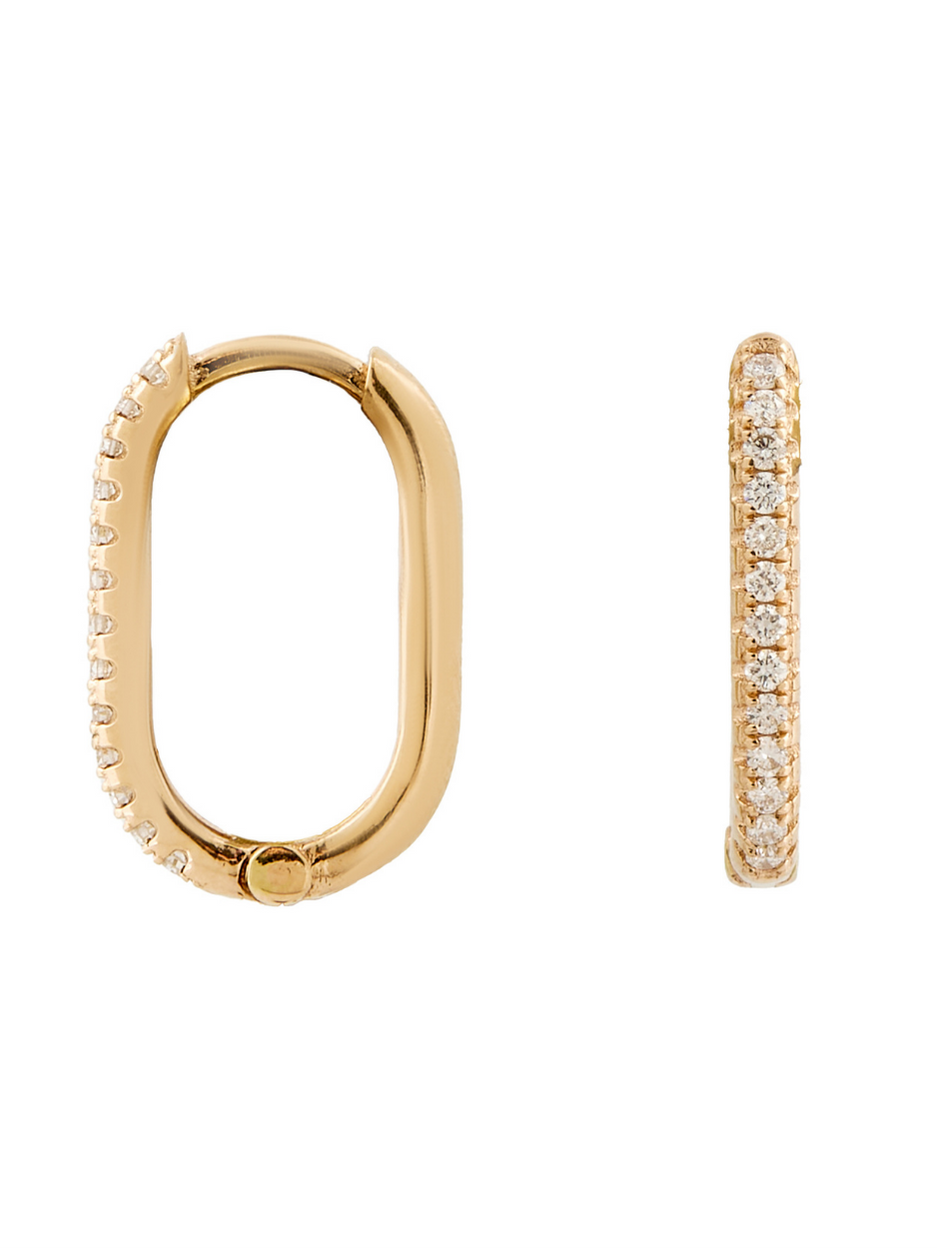 0.18 Karat Coriel Pırlanta Huggie Küpe