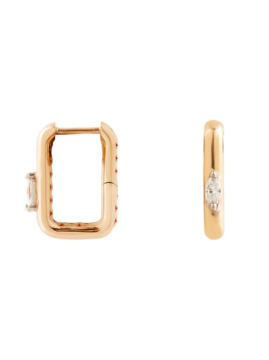 0.11 Karat Hyperion Pırlanta Huggie Küpe