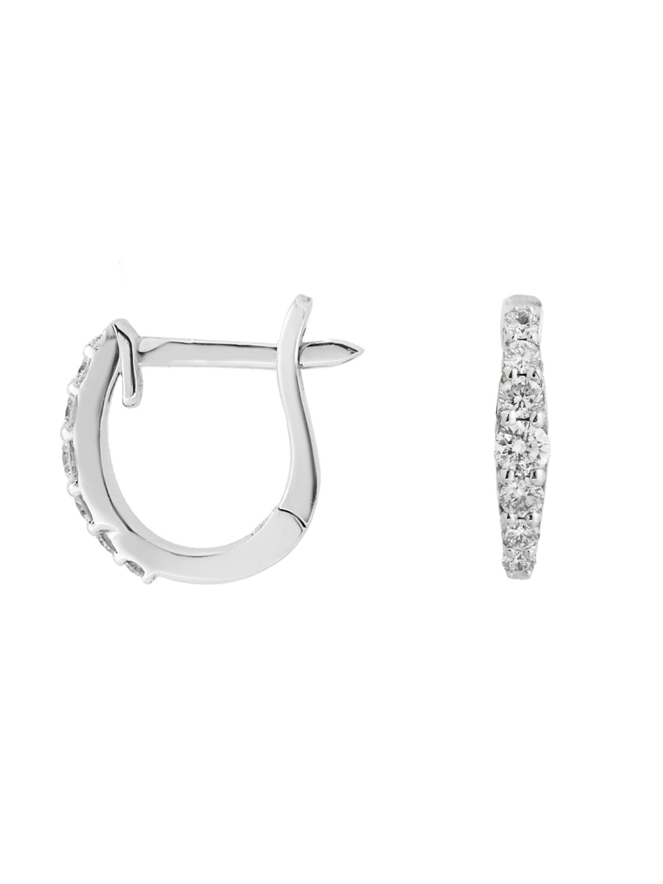 0.30 Karat Quenara Pırlanta Huggie Küpe