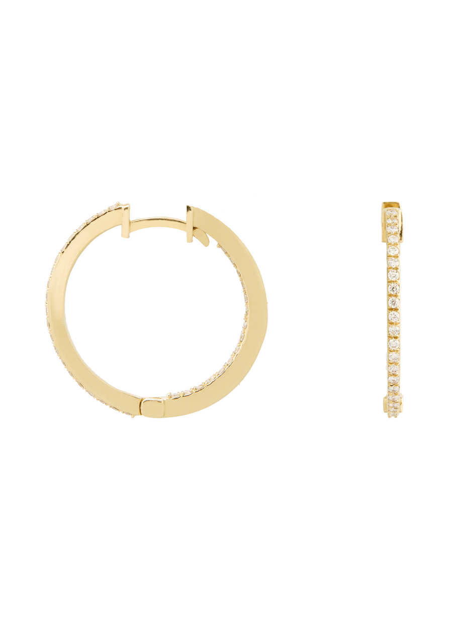 0.35 Karat Sun Pırlanta Huggies Küpe