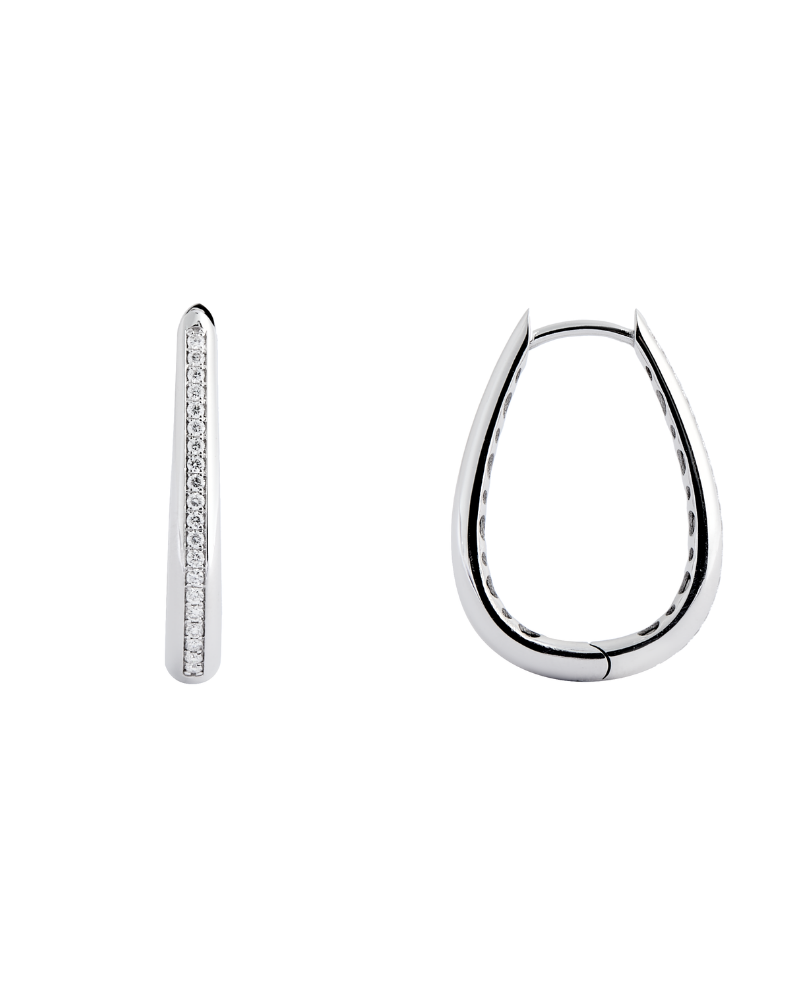 0.26 Karat Saidam Pırlanta Huggie Küpe