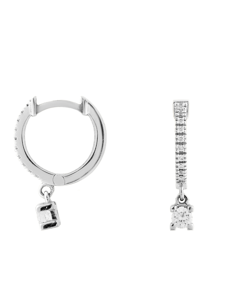 0.25 Karat Aetheron Pırlanta Huggie Küpe