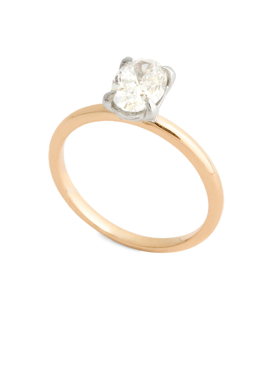 HRD 0.91 Karat Peculiar Pırlanta Oval Yüzük