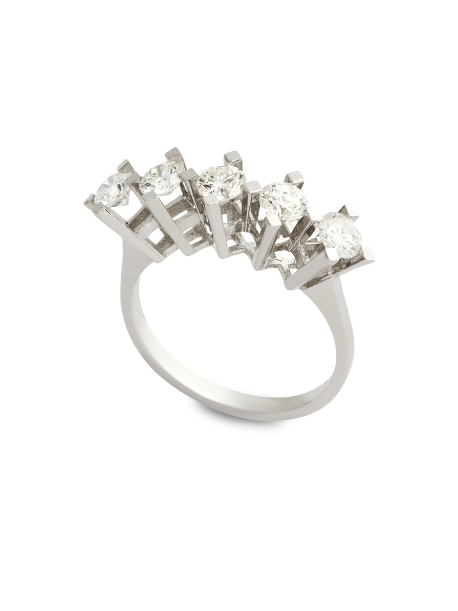 0.15 Karat Jenkin Pırlanta Beştaş Yüzük