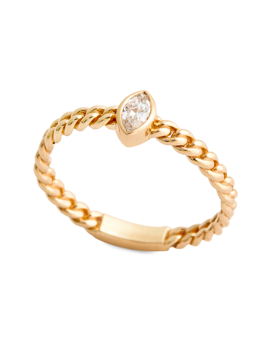 0.18 Karat Marquise Chain Pırlanta Yüzük