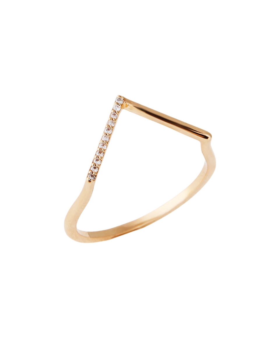 0.05 Karat Trio Half Dia Pırlanta Yüzük