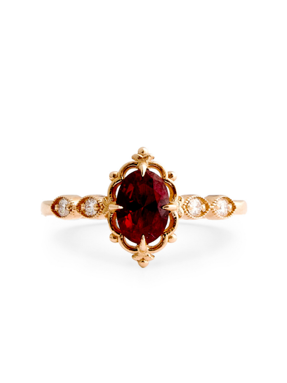 0.57 Karat Monroal Yakut Oval Yüzük