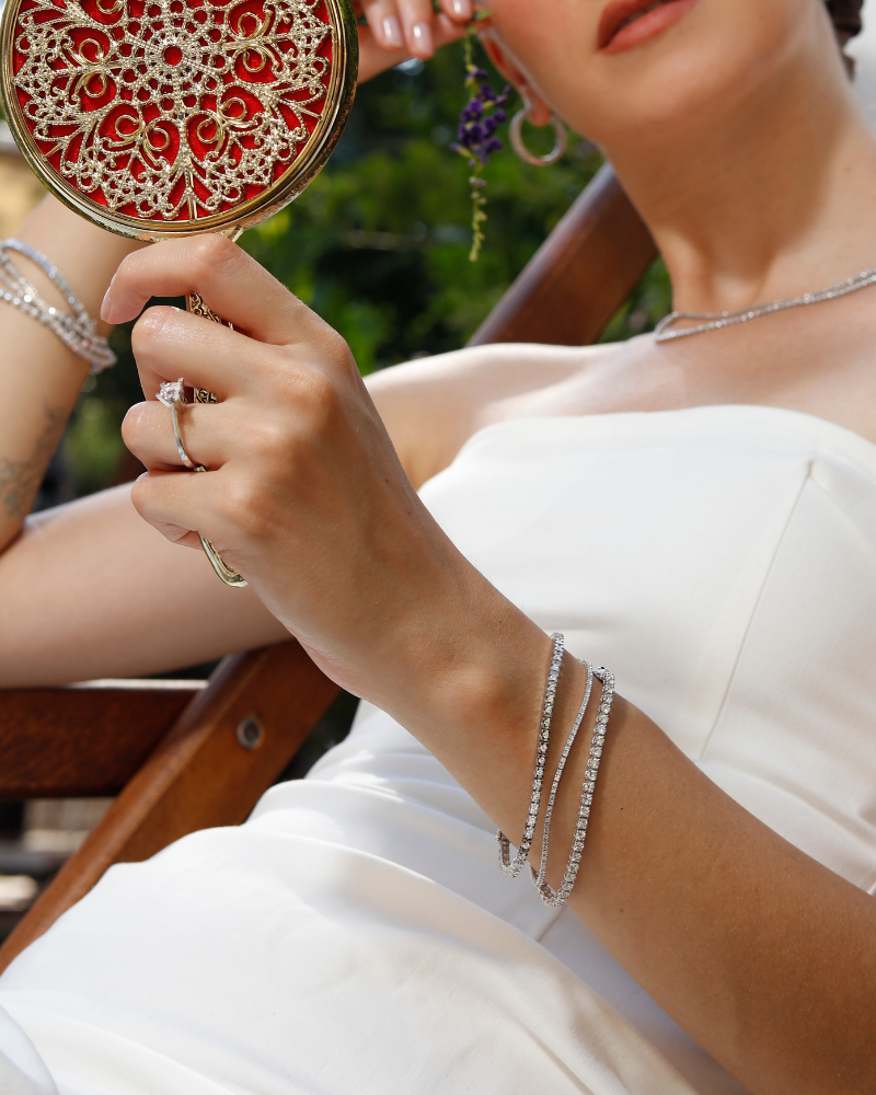 4.30 Karat Windcrest Tennis Pırlanta Suyolu Bileklik