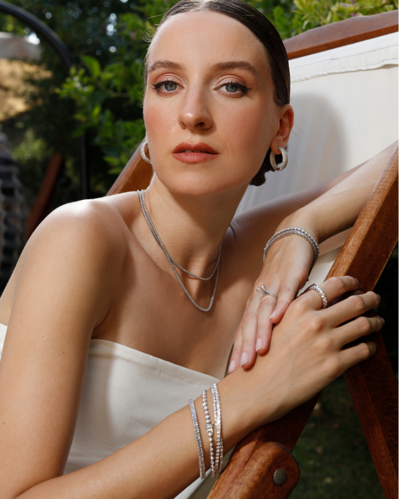 4.30 Karat Windcrest Tennis Pırlanta Suyolu Bileklik