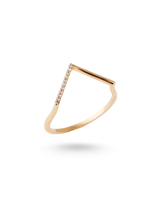 Trio Half Diamond Ring