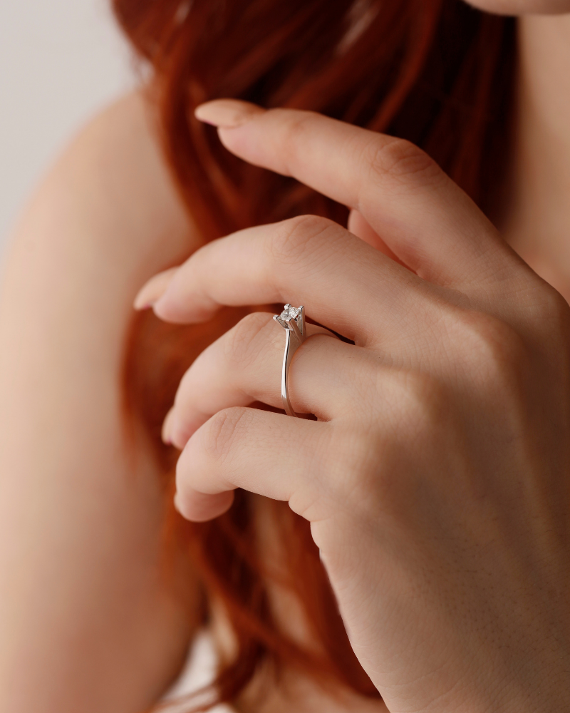 0.12 Karat Vega Pırlanta Yuvarlak Yüzük