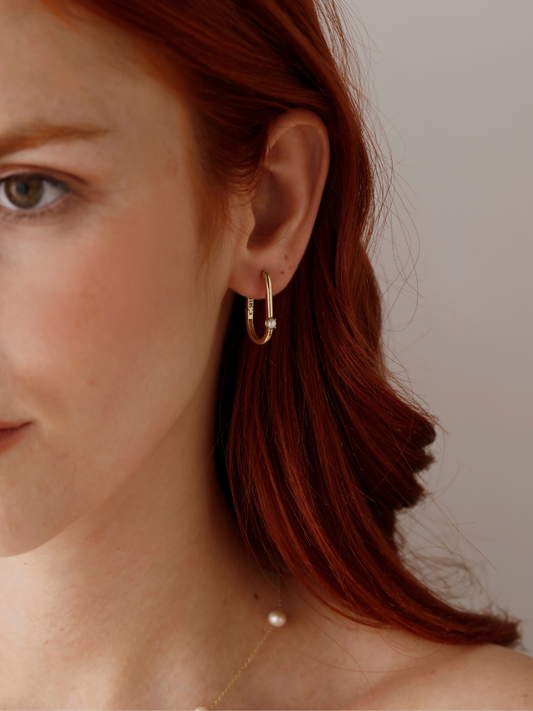 Altın İnci Universe Küpe