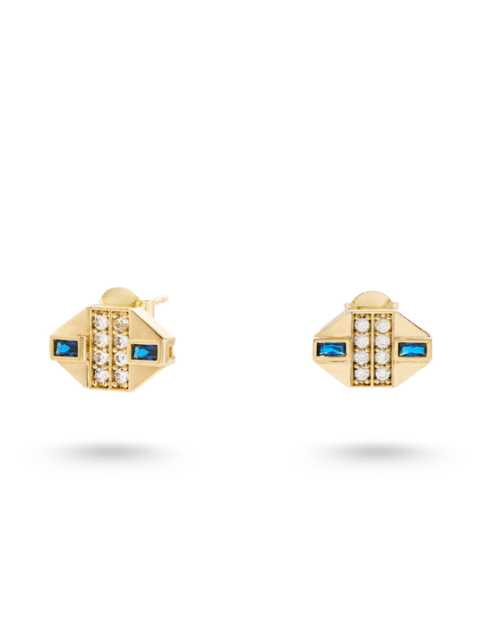 Trio Blu Studs