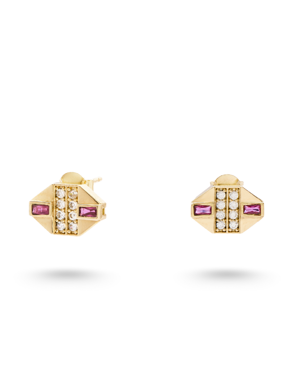 Trio Rosa Studs