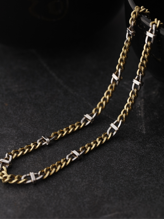 Altın Piramit Desen Zincir