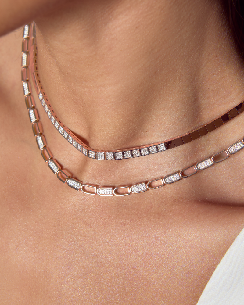 1.55 Karat Castle Chain Pırlanta Kolye