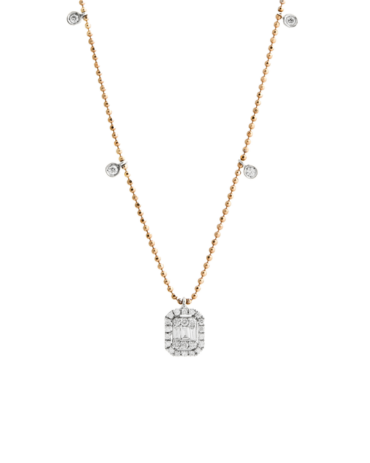 0.30 Karat Baguet Chain Pırlanta Kolye