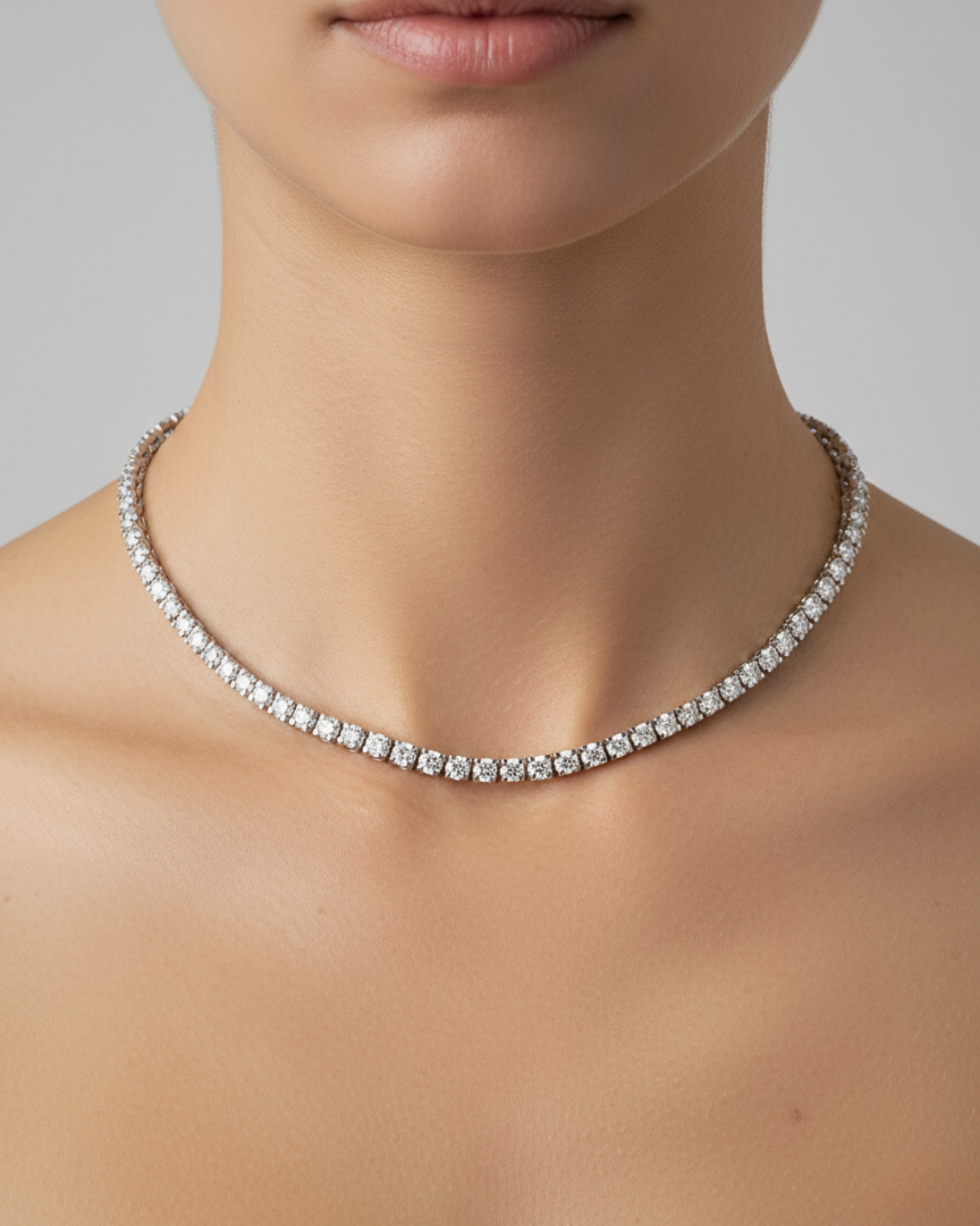 8.47 Karat Monarch Tennis Pırlanta Suyolu Gerdanlık