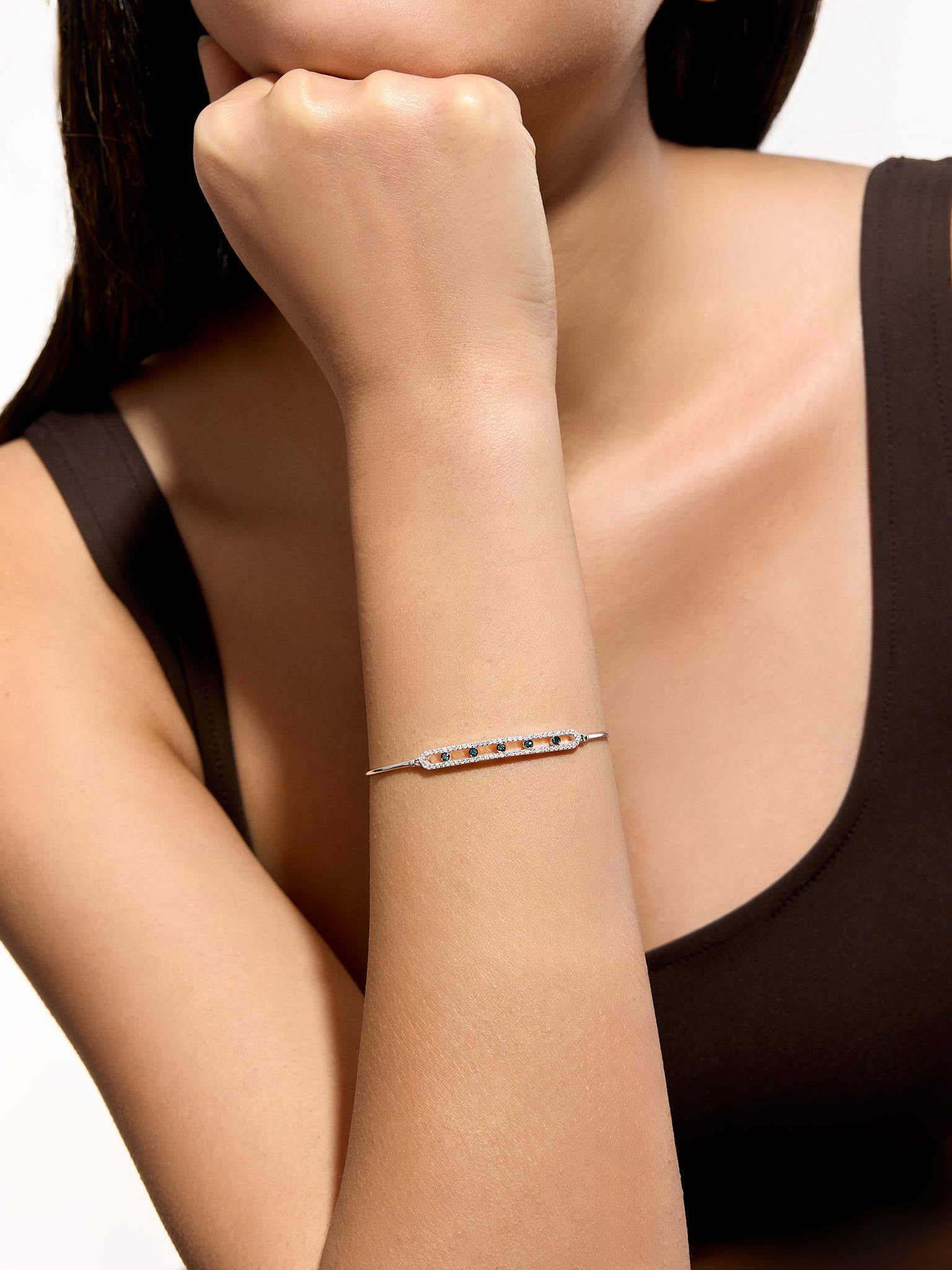 Blue Diamond Drystan Line Bracelet