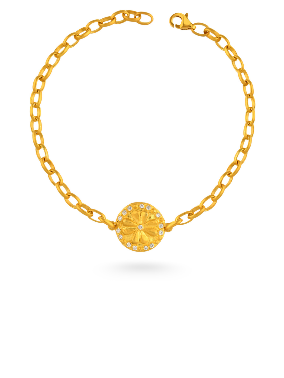 7.04 Gr. Shamrock Altın Bileklik