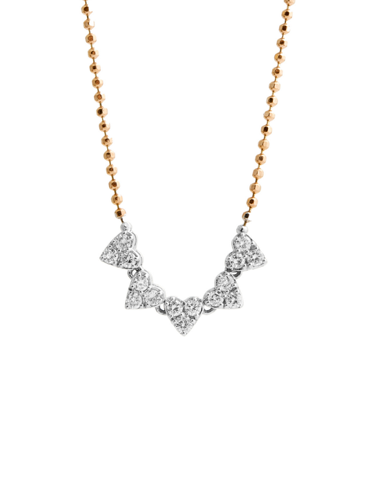 0.26 Karat Fallen Hearts Pırlanta Kolye