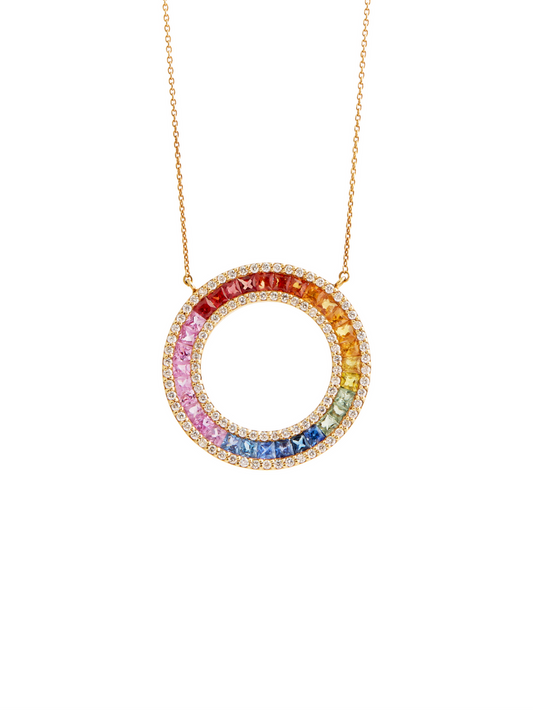 4.55 Karat Rainbow Pırlanta Kolye