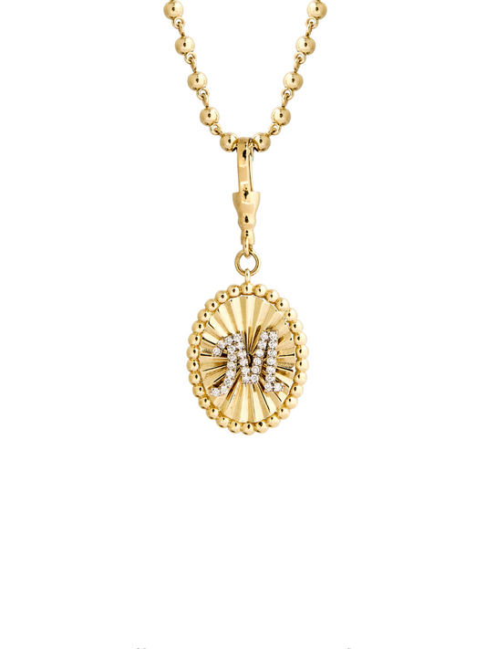 0.28 Karat Shiner M Pırlanta Harf Kolye